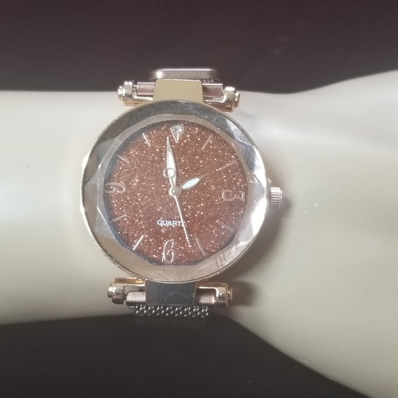 Rose Gold & Brown Magnetic Starry Sky Wrist Watch - Picture 7 of 8